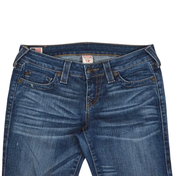 True Religion Tony Flare Jeans Women's 29 Low Rise Denim Y2K Made in USA Bootcut - Picture 3 of 14